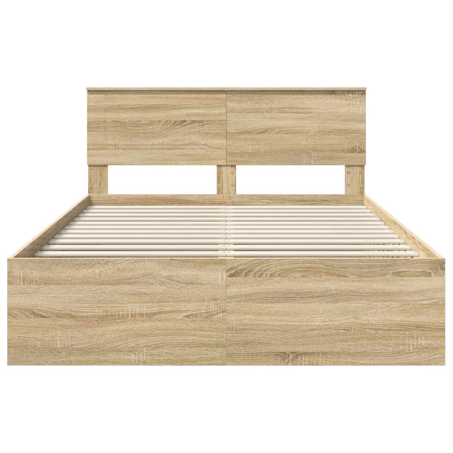 vidaXL Bed Frame Sonoma Oak 150 x 200 cm Engineered Wood