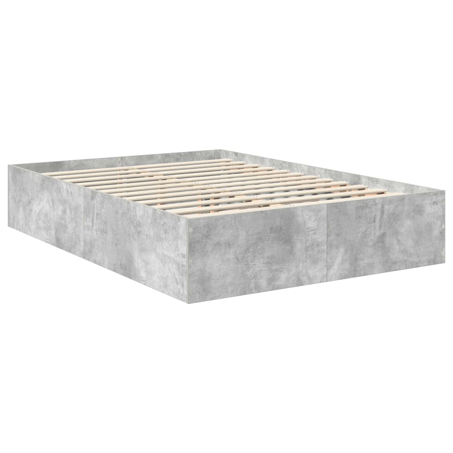 vidaXL Bed Frame Concrete Grey 150 x 200 cm Engineered Wood