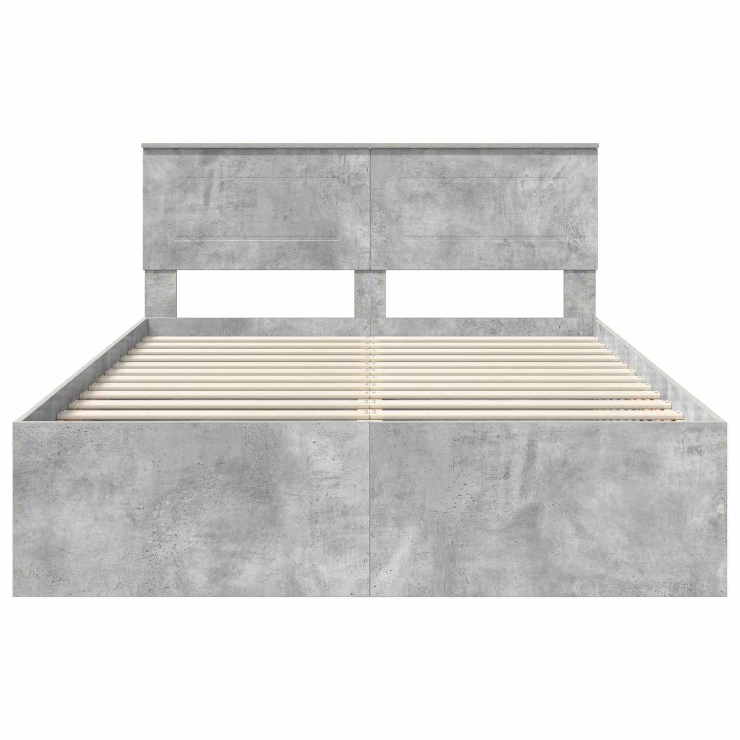 vidaXL Bed Frame Concrete Grey 150 x 200 cm Engineered Wood