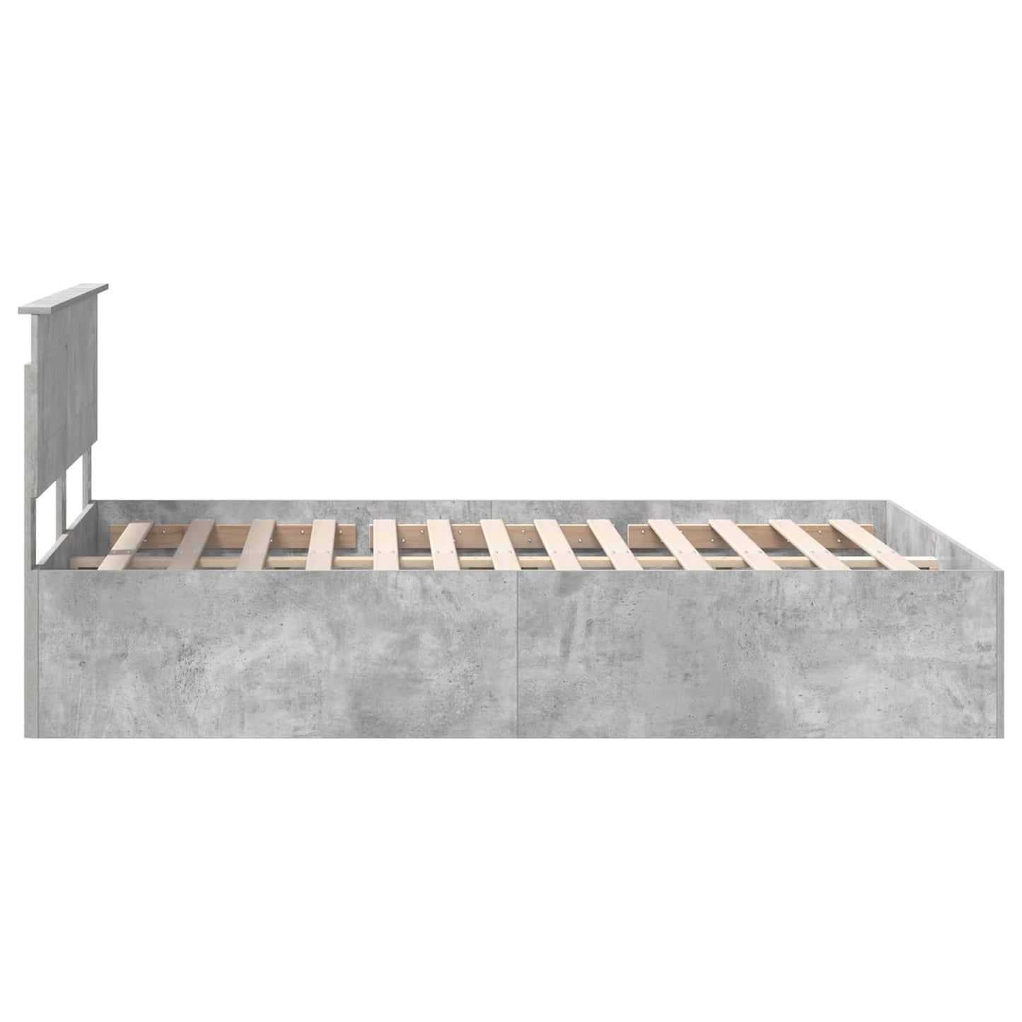 vidaXL Bed Frame Concrete Grey 150 x 200 cm Engineered Wood
