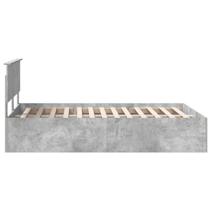vidaXL Bed Frame Concrete Grey 150 x 200 cm Engineered Wood