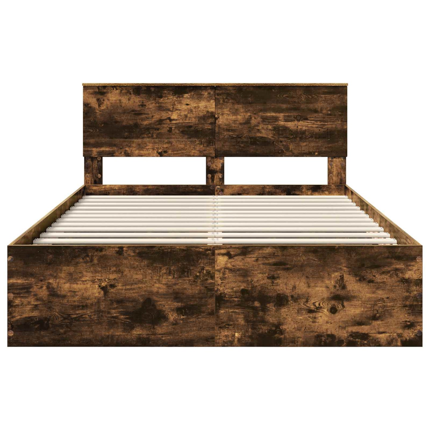 vidaXL Bed Frame Smoked Oak 150 x 200 cm Engineered Wood