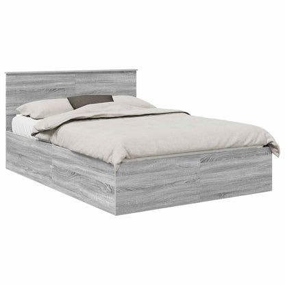 vidaXL Bed Frame Grey Sonoma 150 x 200 cm Engineered Wood