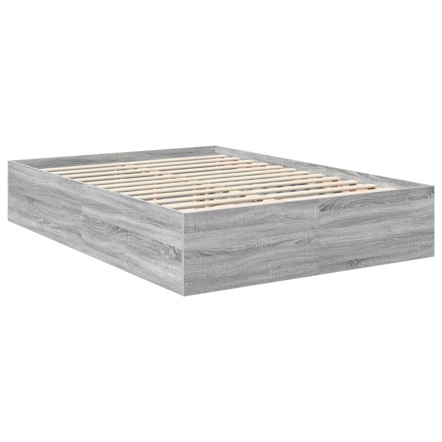 vidaXL Bed Frame Grey Sonoma 150 x 200 cm Engineered Wood