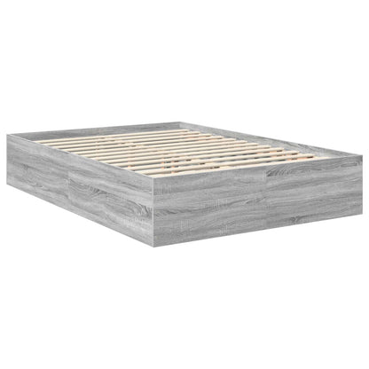 vidaXL Bed Frame Grey Sonoma 150 x 200 cm Engineered Wood