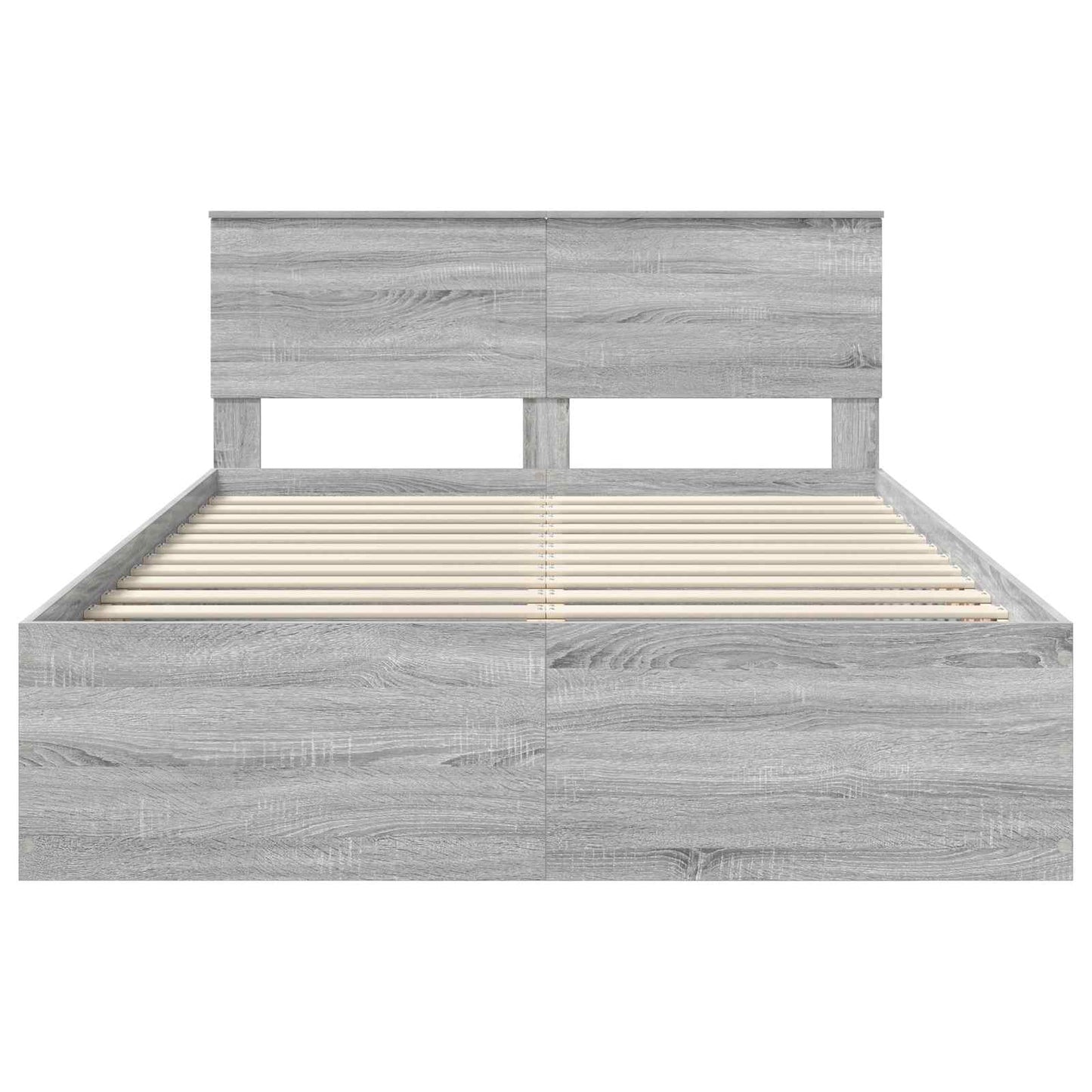 vidaXL Bed Frame Grey Sonoma 150 x 200 cm Engineered Wood