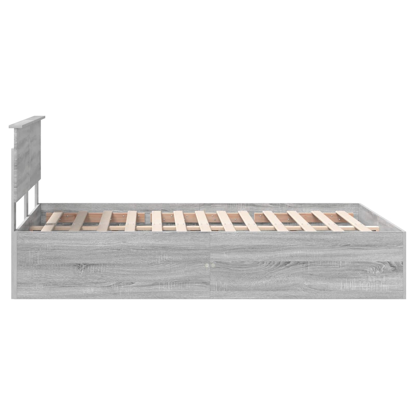 vidaXL Bed Frame Grey Sonoma 150 x 200 cm Engineered Wood