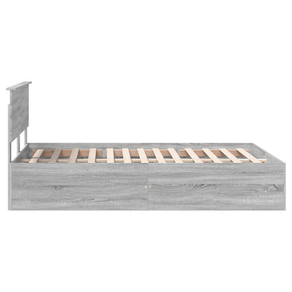 vidaXL Bed Frame Grey Sonoma 150 x 200 cm Engineered Wood