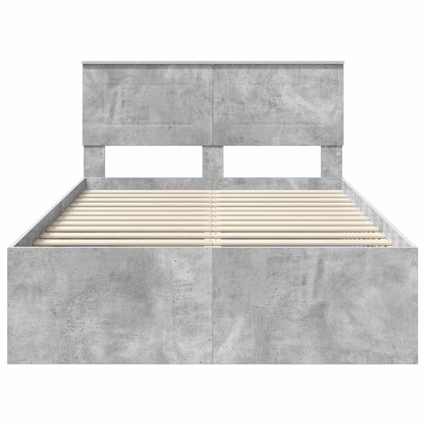 vidaXL Bed Frame Concrete Grey 135 x 190 cm Engineered Wood