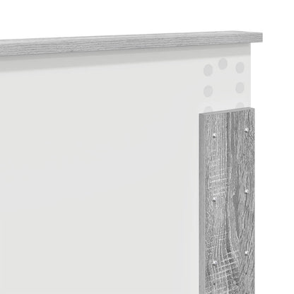 vidaXL Bed Frame Grey Sonoma 135 x 190 cm Engineered Wood