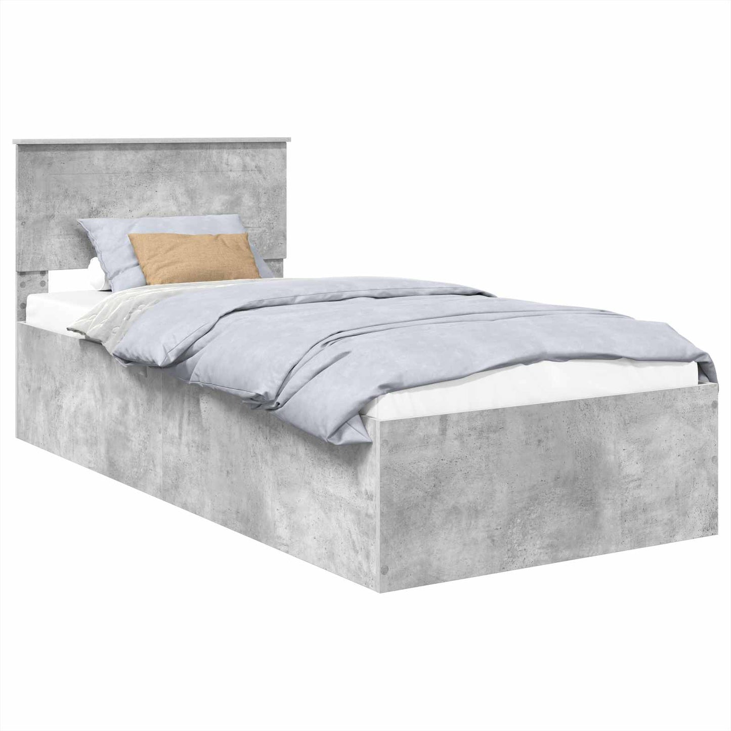 vidaXL Bed Frame Concrete Grey 100 x 200 cm Engineered Wood