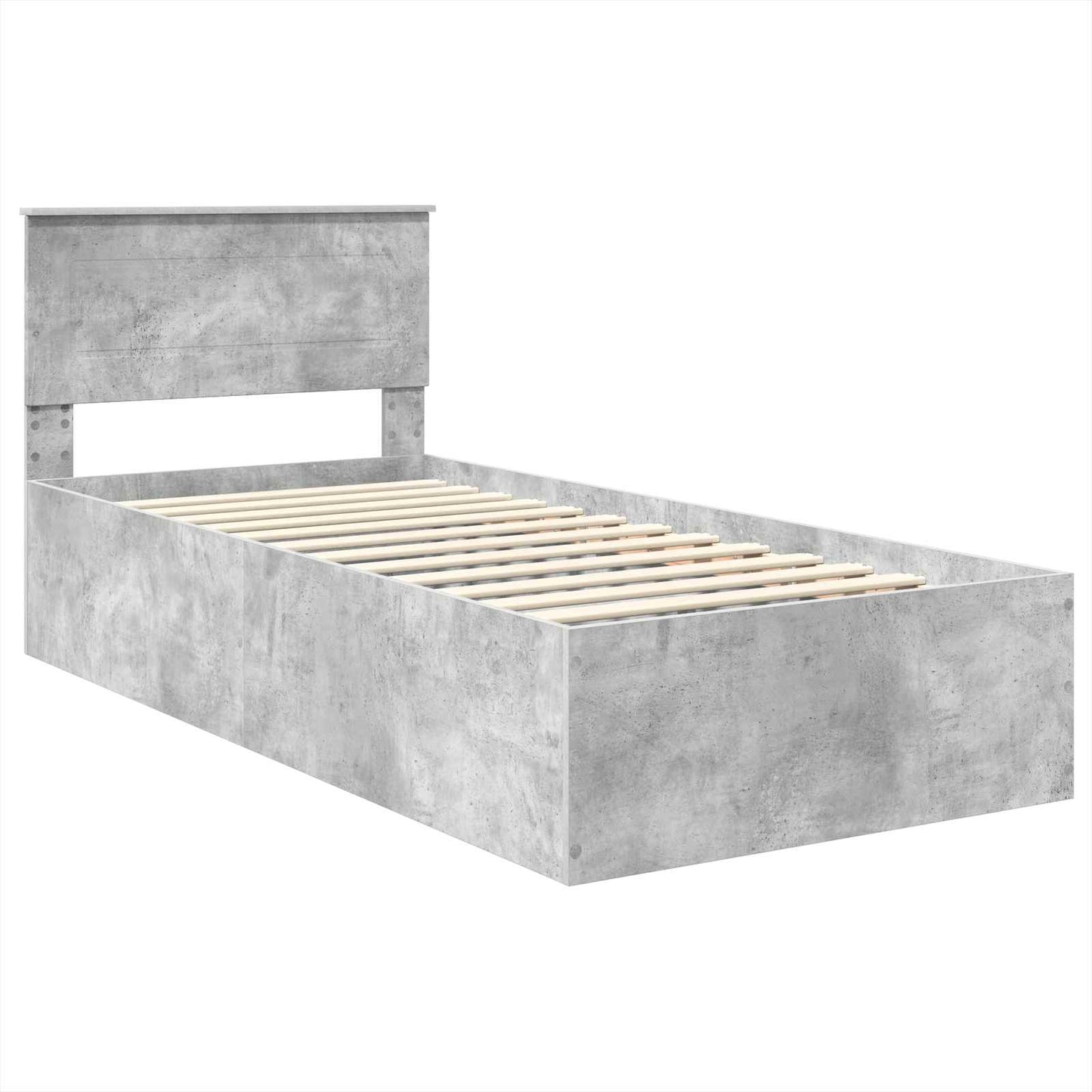 vidaXL Bed Frame Concrete Grey 100 x 200 cm Engineered Wood