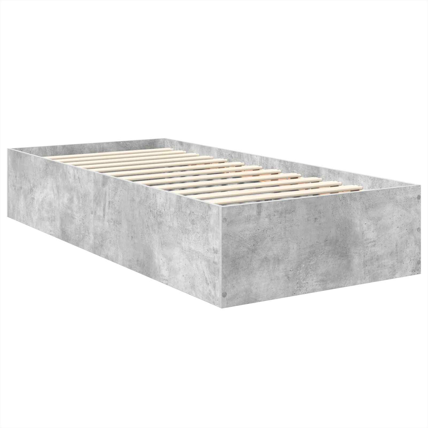 vidaXL Bed Frame Concrete Grey 100 x 200 cm Engineered Wood