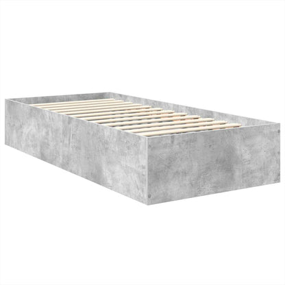 vidaXL Bed Frame Concrete Grey 100 x 200 cm Engineered Wood