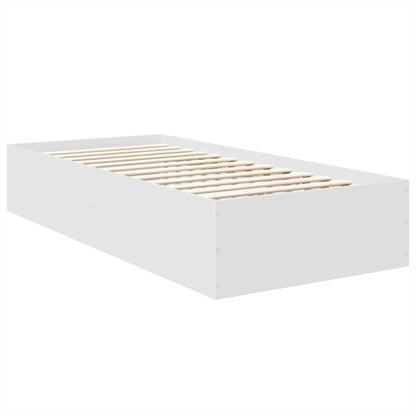 vidaXL Bed Frame with Headboard White 75 x 190 cm Engineered Wood