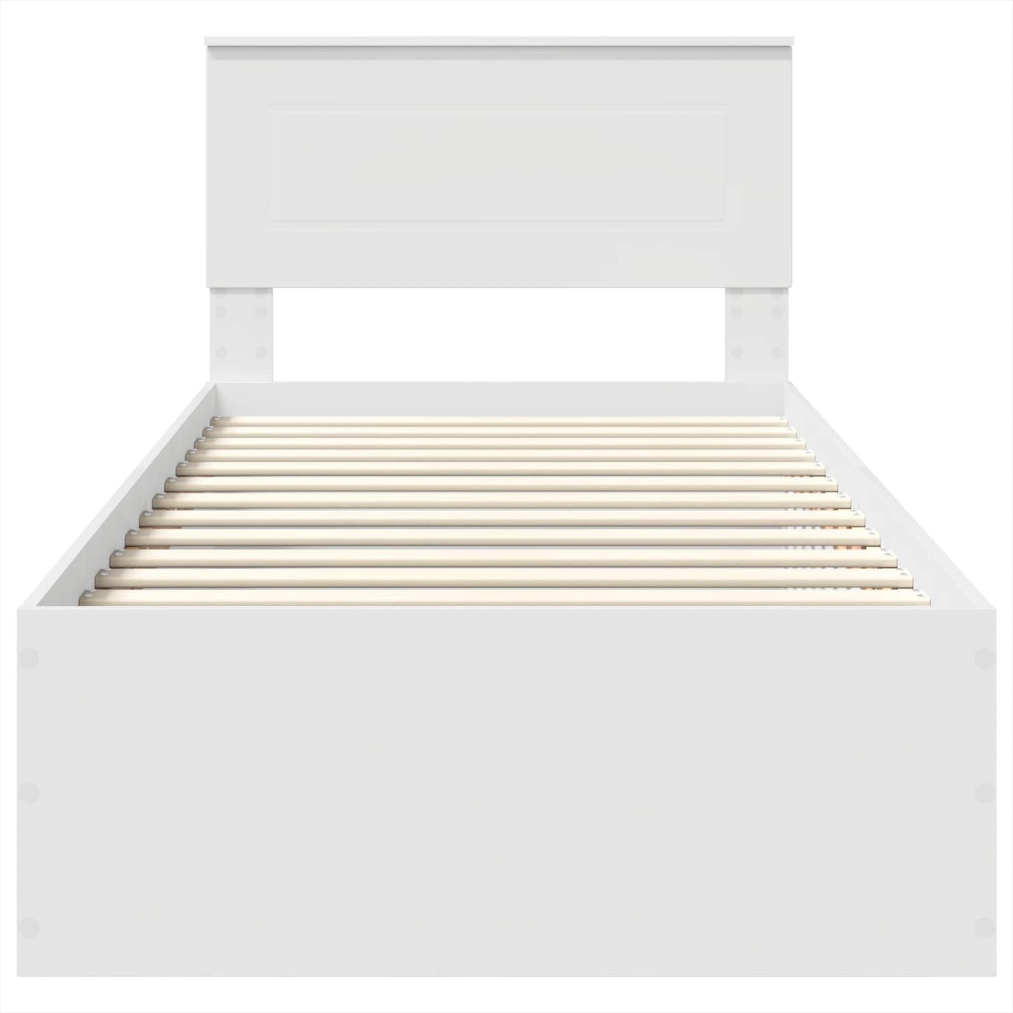 vidaXL Bed Frame with Headboard White 75 x 190 cm Engineered Wood