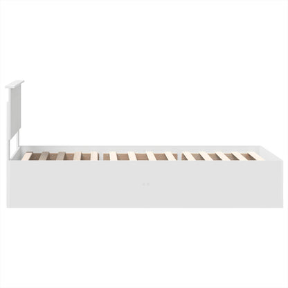 vidaXL Bed Frame with Headboard White 75 x 190 cm Engineered Wood