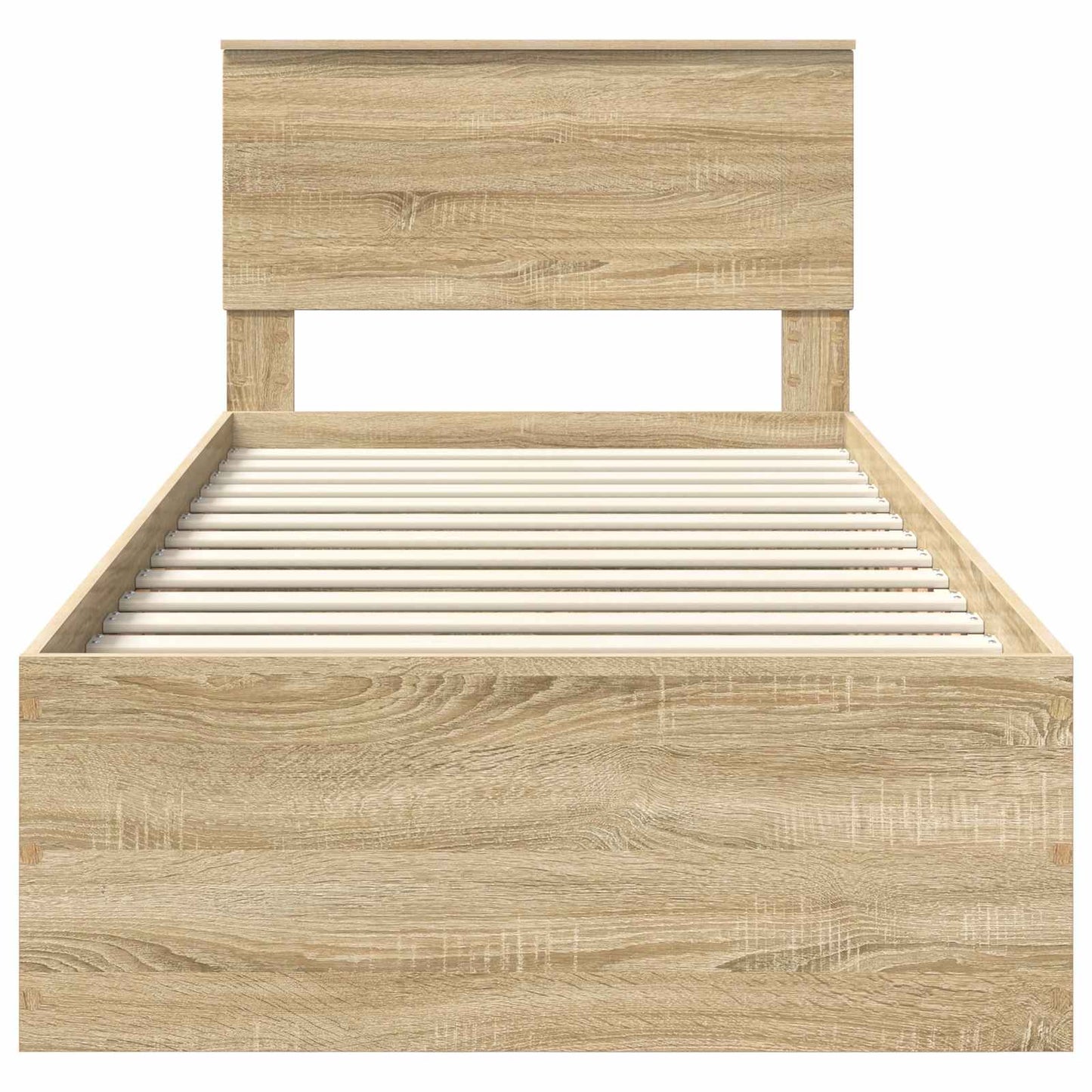 vidaXL Bed Frame with Headboard Sonoma Oak 75 x 190 cm Engineered Wood
