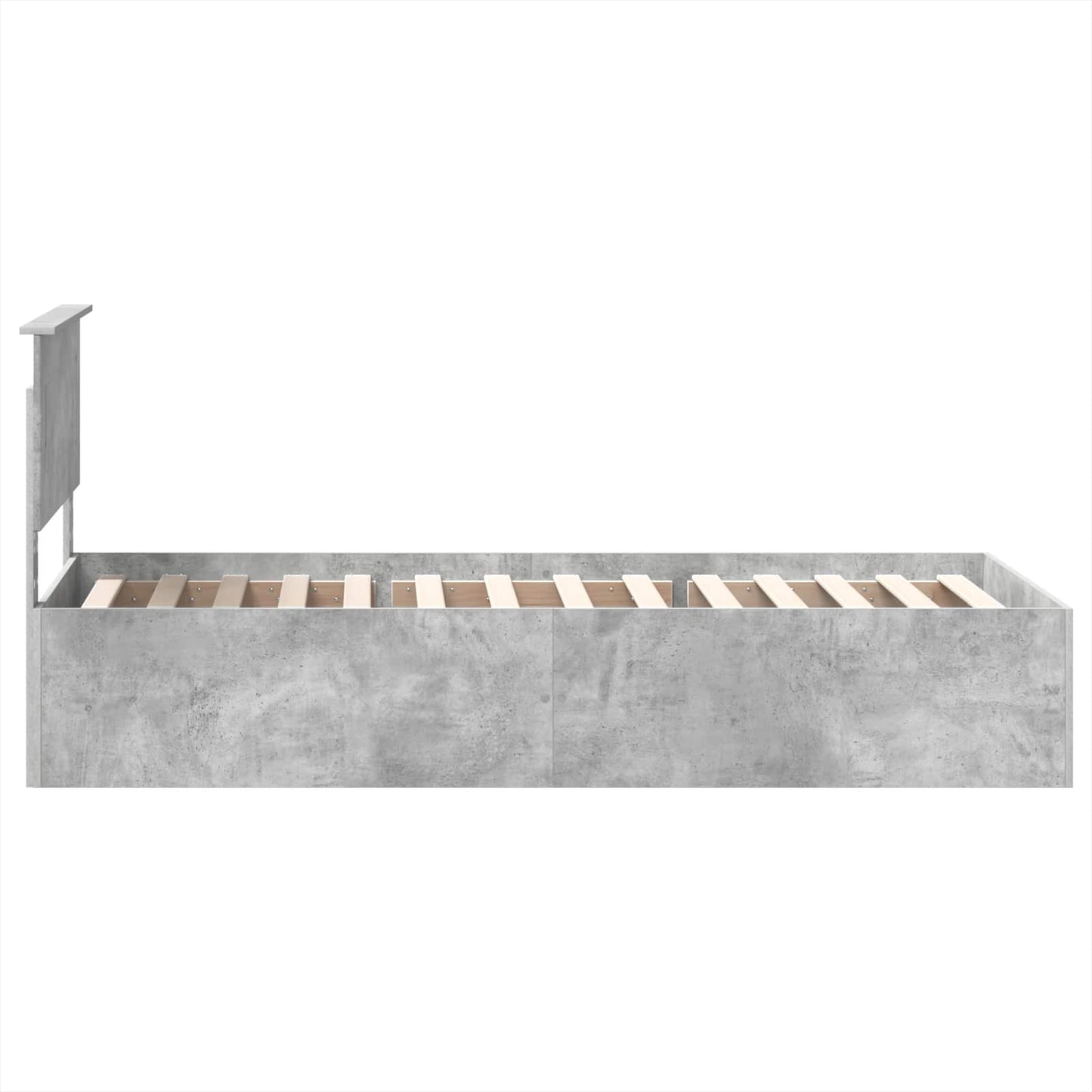 vidaXL Bed Frame Concrete Grey 75 x 190 cm Engineered Wood