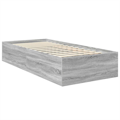 vidaXL Bed Frame Grey Sonoma 75 x 190 cm Engineered Wood