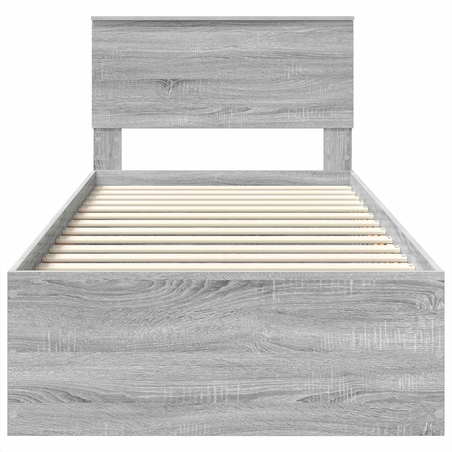 vidaXL Bed Frame Grey Sonoma 75 x 190 cm Engineered Wood