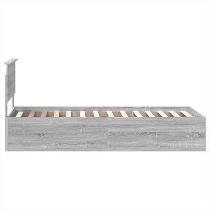 vidaXL Bed Frame Grey Sonoma 75 x 190 cm Engineered Wood