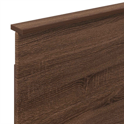 vidaXL Bed Frame with Headboard Brown Oak 75 x 190 cm Engineered Wood