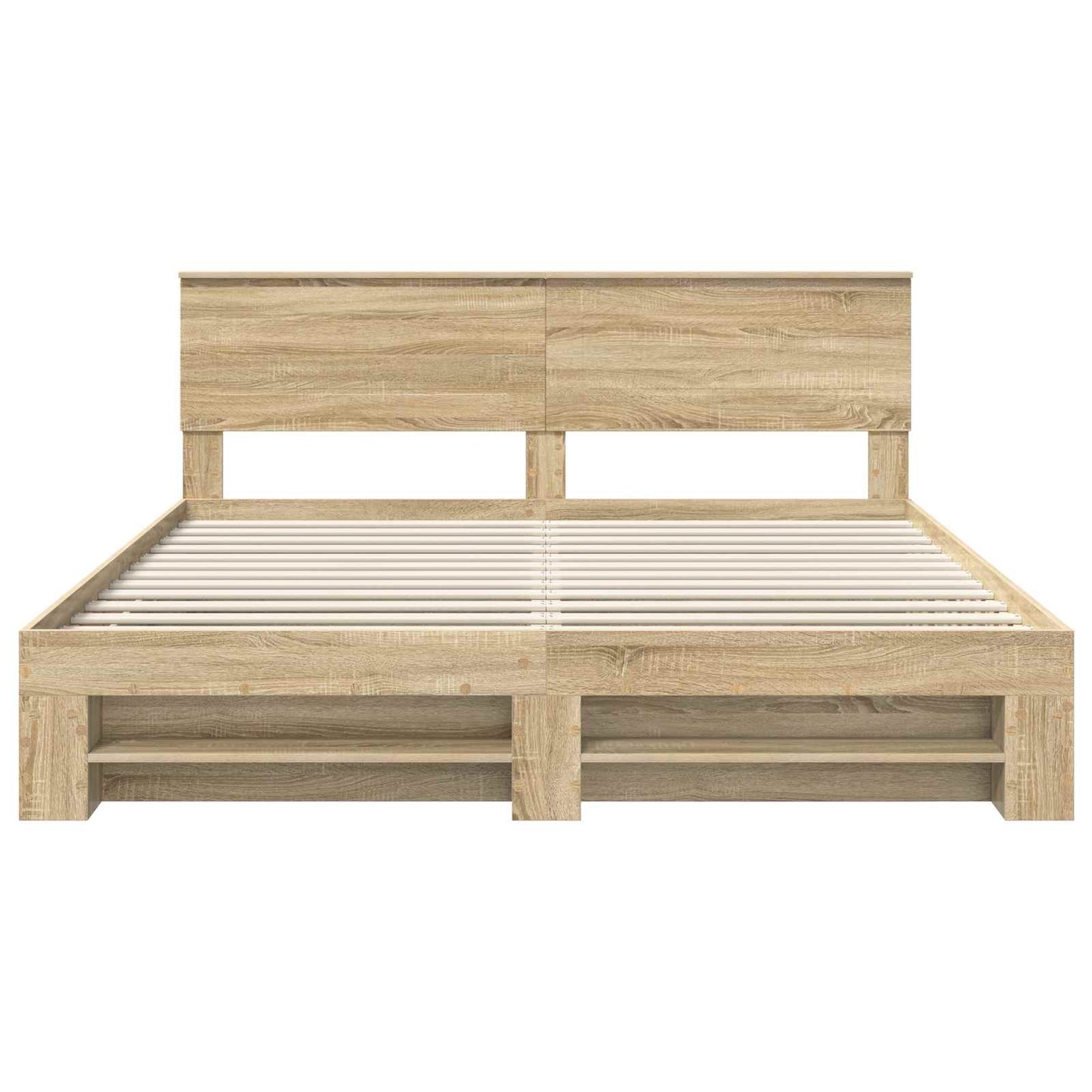 vidaXL Bed Frame Sonoma Oak 200 x 200 cm Engineered Wood