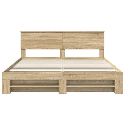 vidaXL Bed Frame Sonoma Oak 180 x 200 cm Engineered Wood