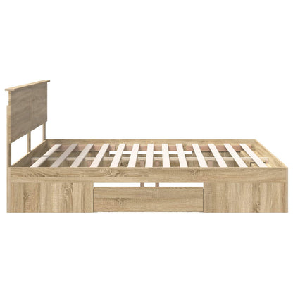 vidaXL Bed Frame Sonoma Oak 180 x 200 cm Engineered Wood