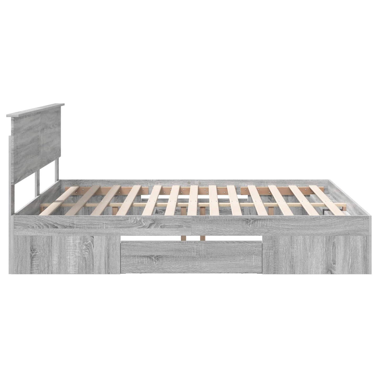 vidaXL Bed Frame Grey Sonoma 180 x 200 cm Engineered Wood