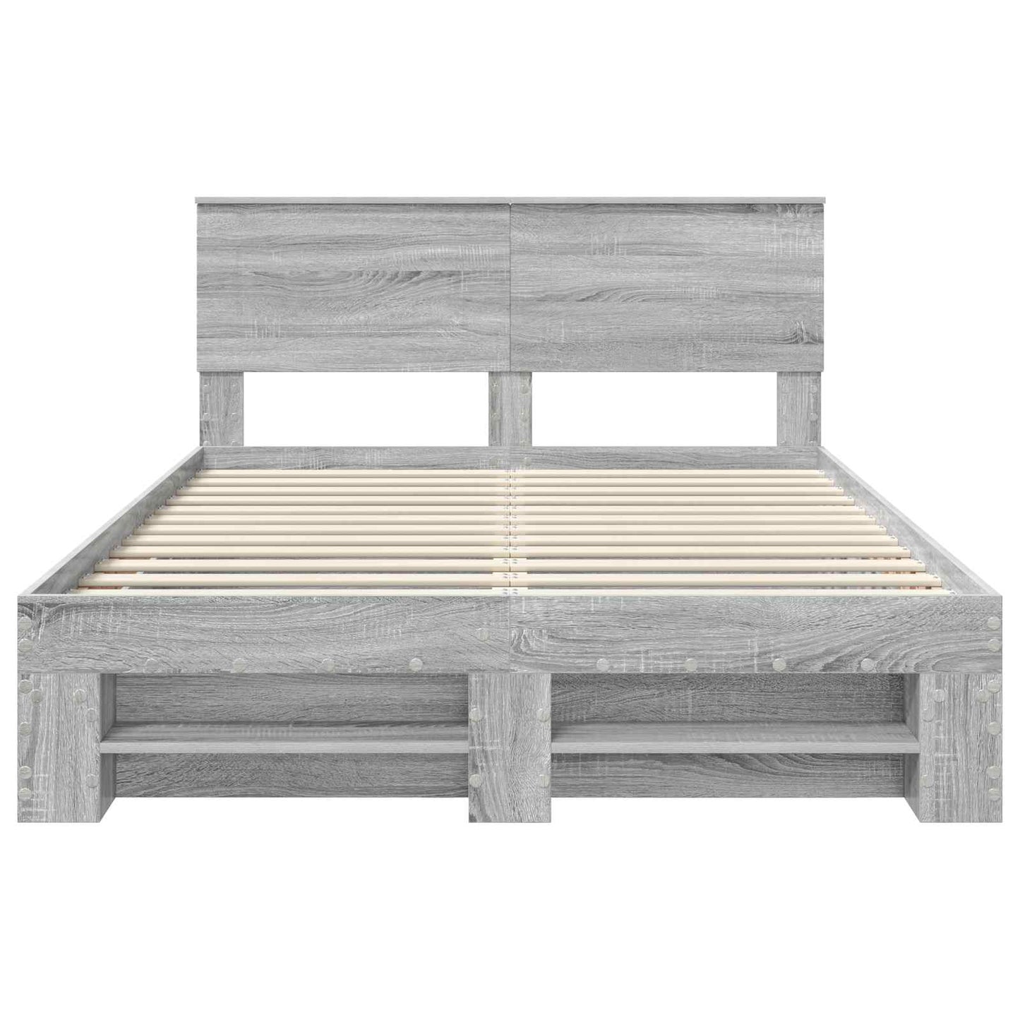 vidaXL Bed Frame Grey Sonoma 160 x 200 cm Engineered Wood