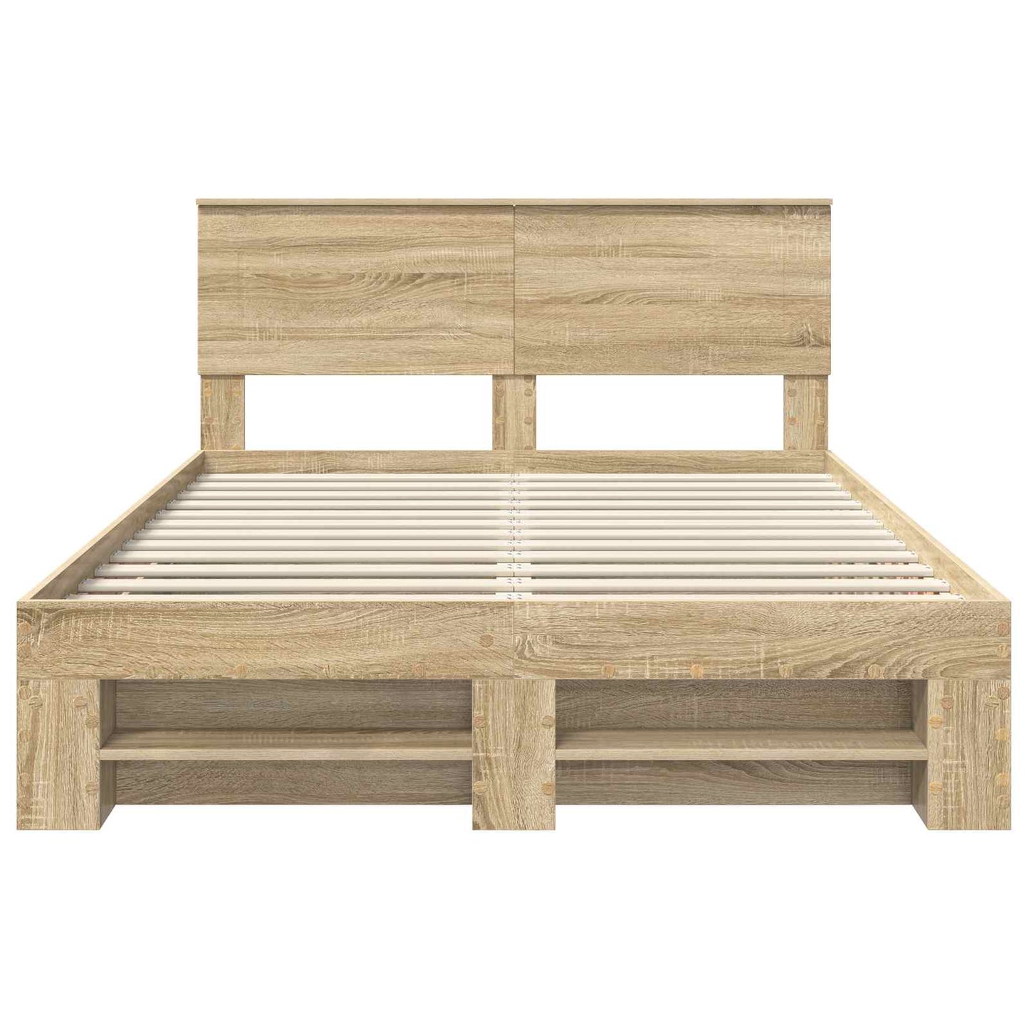 vidaXL Bed Frame Sonoma Oak 150 x 200 cm Engineered Wood