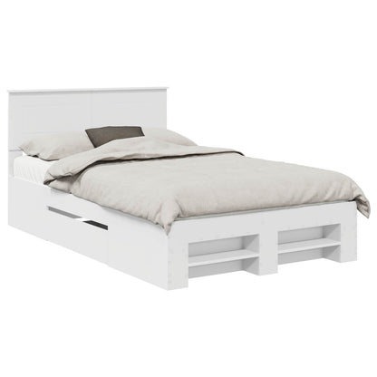 vidaXL Bed Frame with Headboard White 137 x 203 cm Engineered Wood