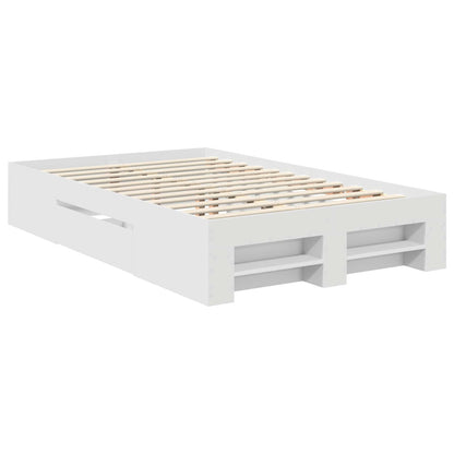 vidaXL Bed Frame with Headboard White 137 x 203 cm Engineered Wood