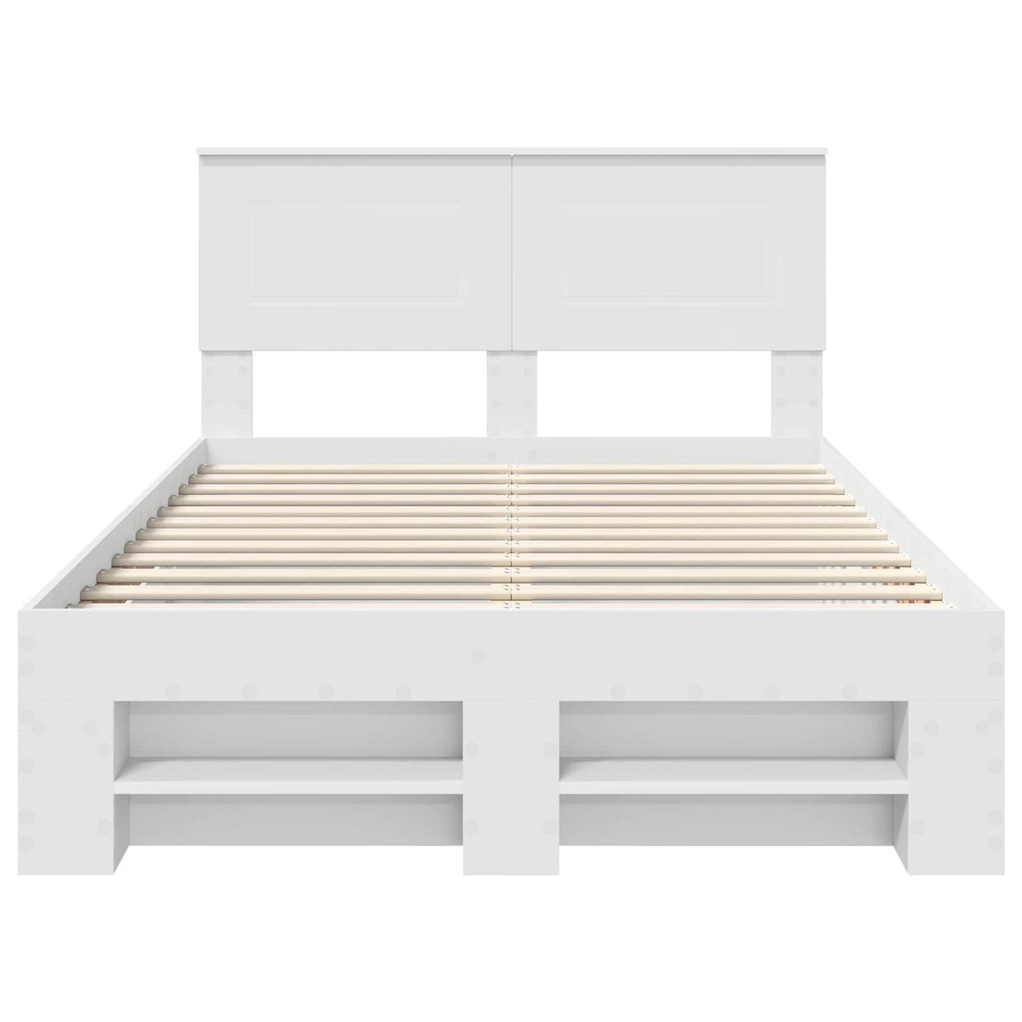 vidaXL Bed Frame with Headboard White 137 x 203 cm Engineered Wood