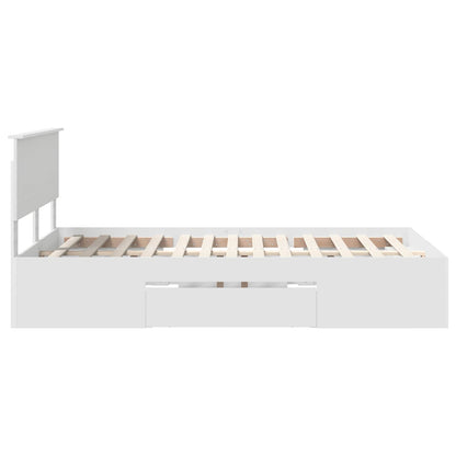 vidaXL Bed Frame with Headboard White 137 x 203 cm Engineered Wood