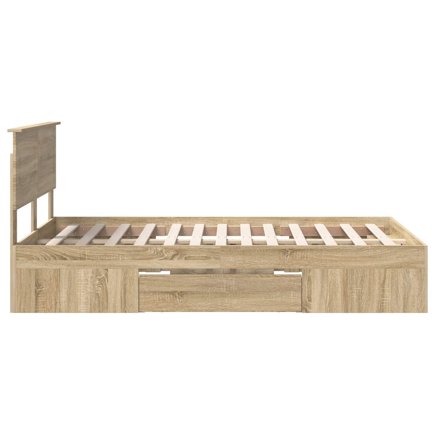vidaXL Bed Frame Sonoma Oak 120 x 200 cm Engineered Wood