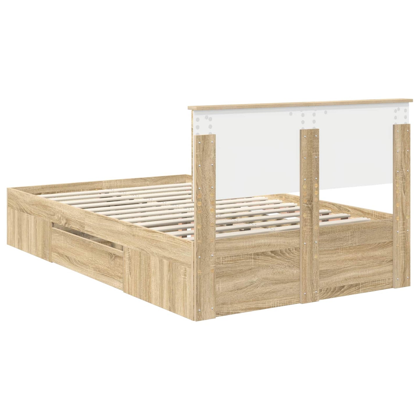 vidaXL Bed Frame Sonoma Oak 120 x 200 cm Engineered Wood
