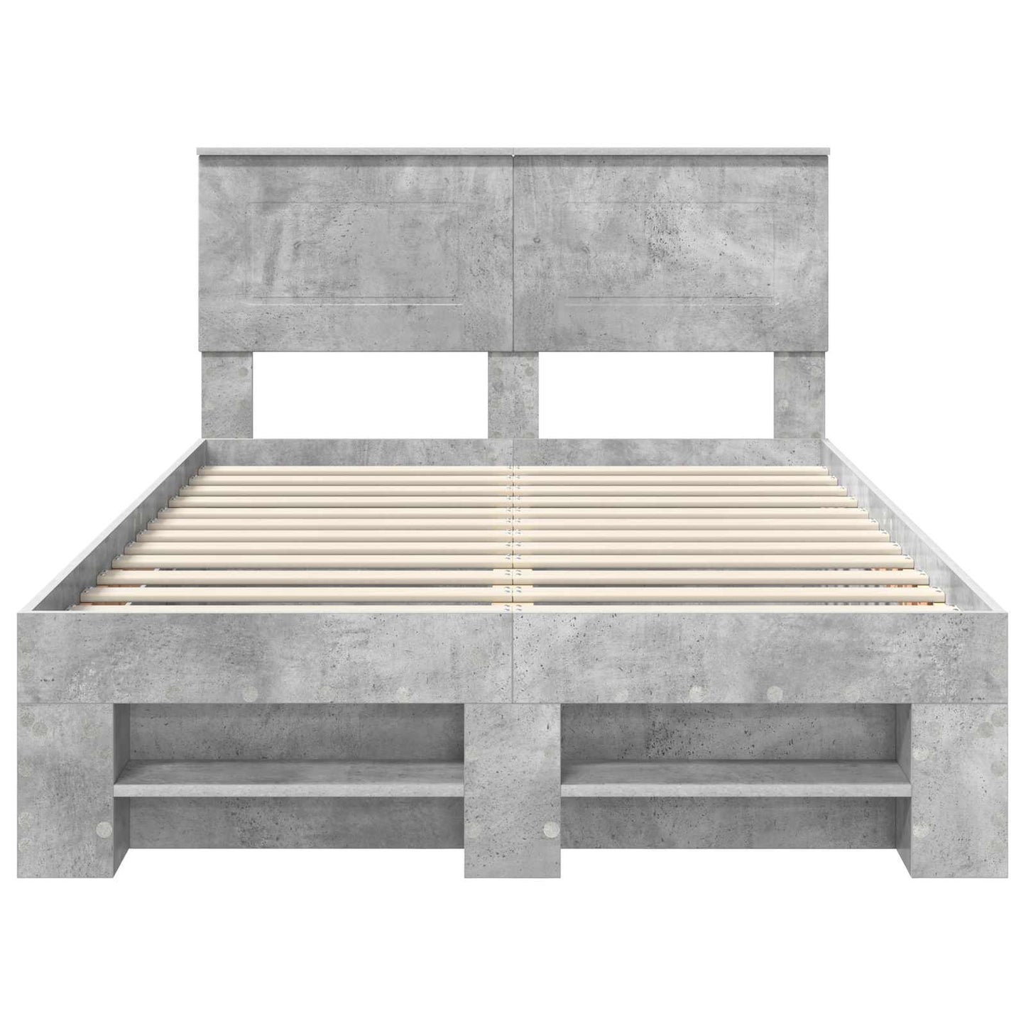 vidaXL Bed Frame Concrete Grey 120 x 200 cm Engineered Wood