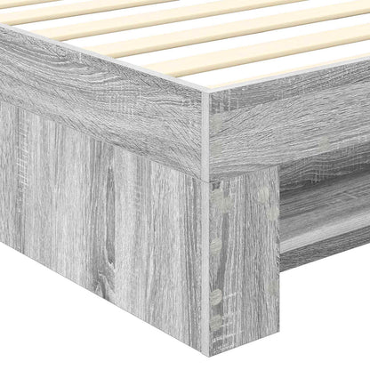 vidaXL Bed Frame Grey Sonoma 100 x 200 m Engineered Wood