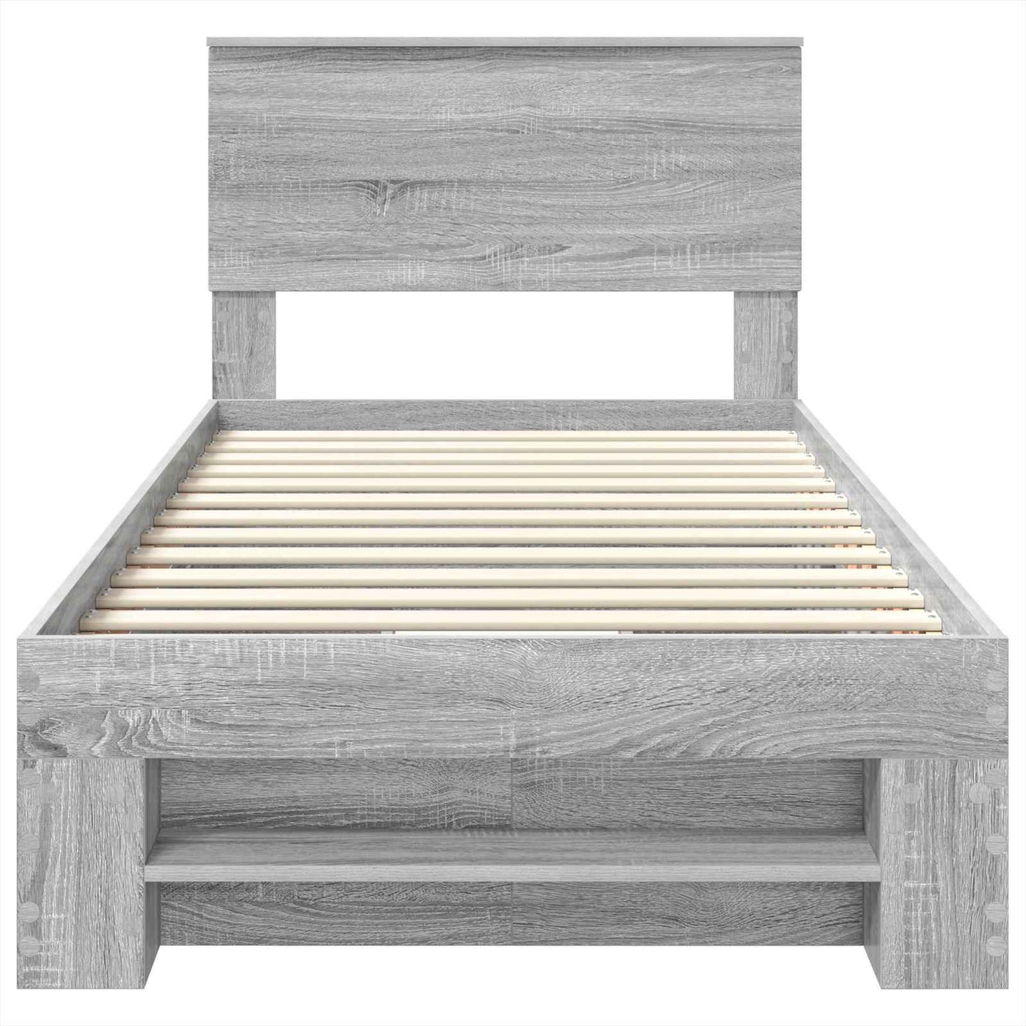 vidaXL Bed Frame Grey Sonoma 100 x 200 m Engineered Wood