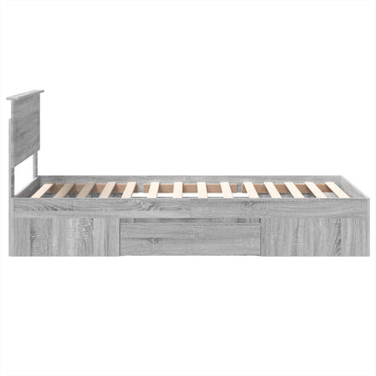 vidaXL Bed Frame Grey Sonoma 100 x 200 m Engineered Wood