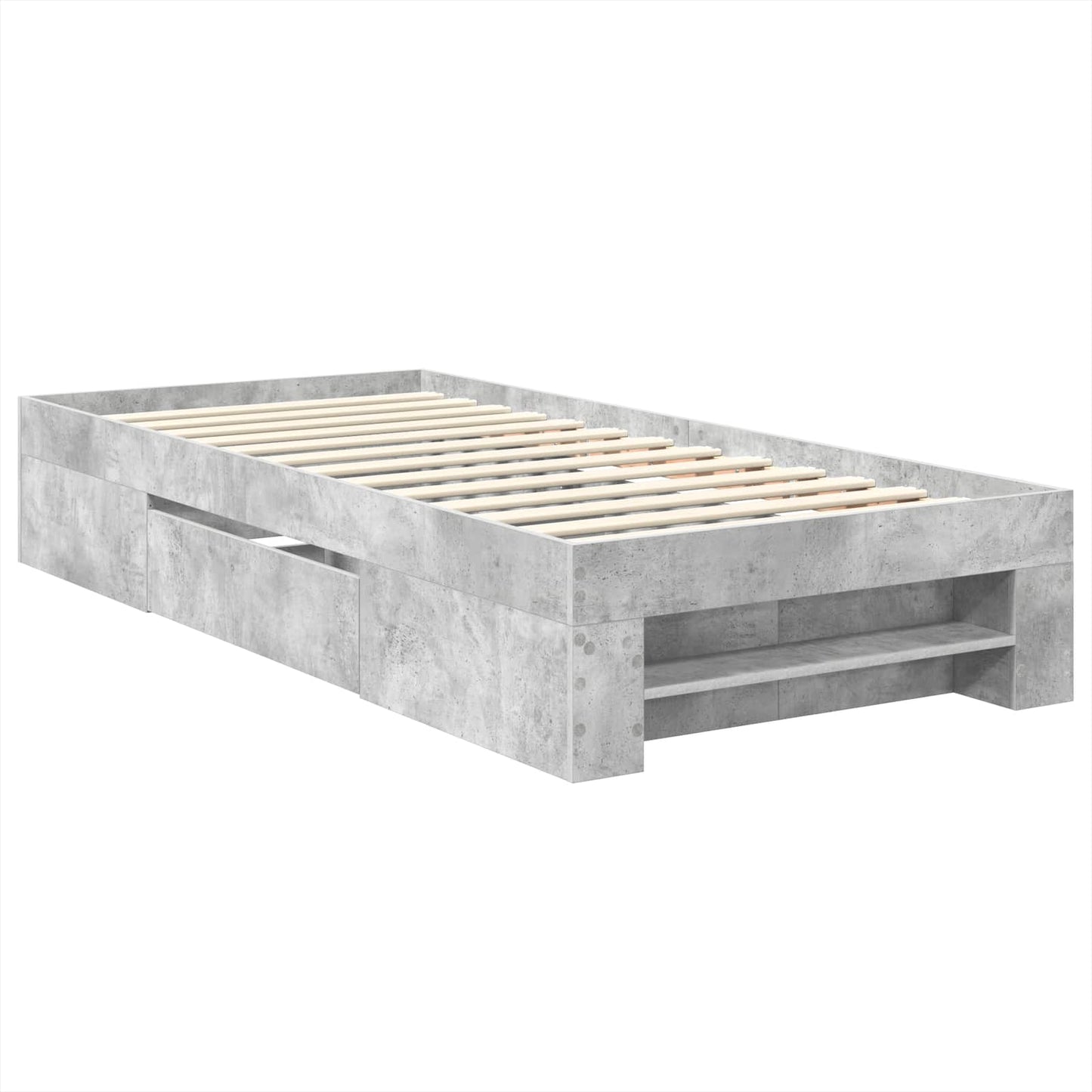 vidaXL Bed Frame Concrete Grey 80 x 200 cm Engineered Wood