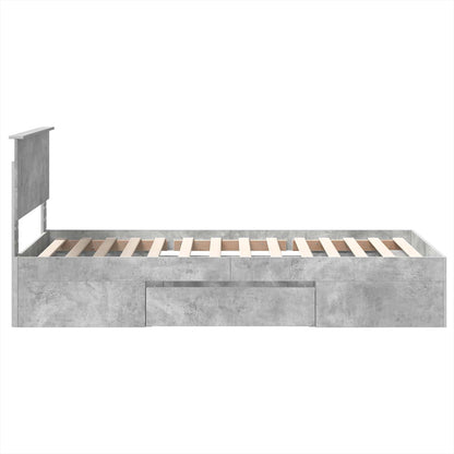vidaXL Bed Frame Concrete Grey 80 x 200 cm Engineered Wood