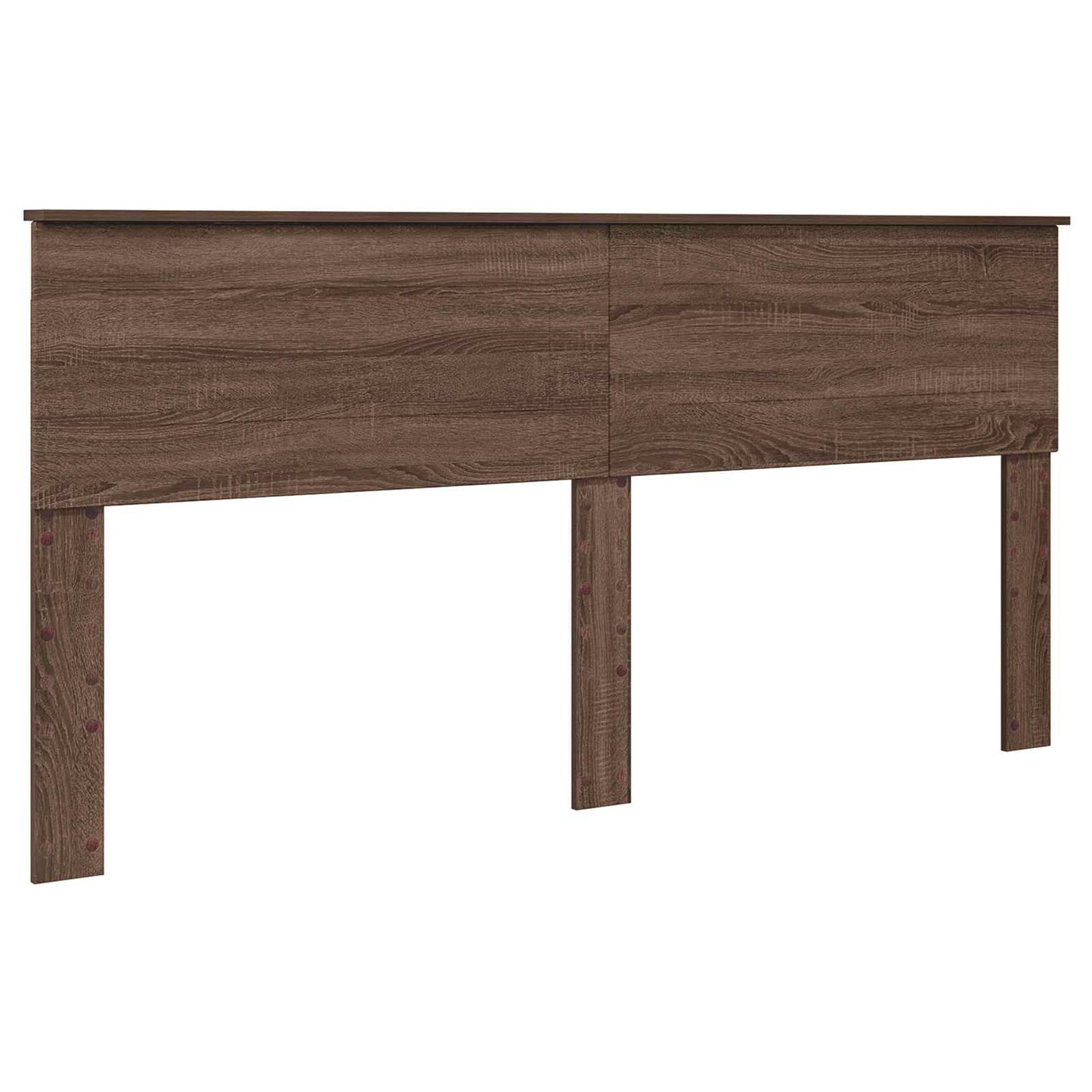 vidaXL Bed Frame with Headboard Brown Oak 200 x 200 cm Engineered Wood
