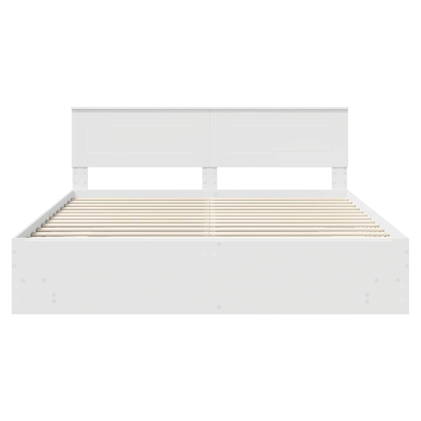 vidaXL Bed Frame with Headboard White 180 x 200 cm Engineered Wood