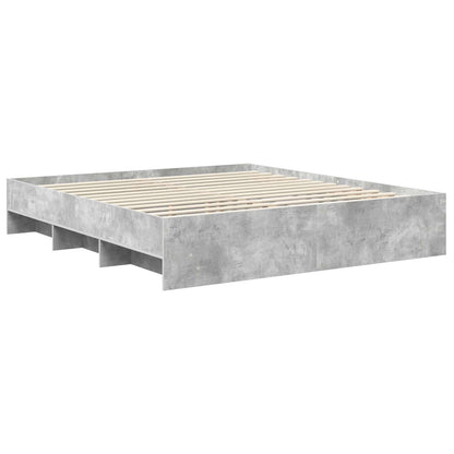 vidaXL Bed Frame Concrete Grey 180 x 200 cm Engineered Wood