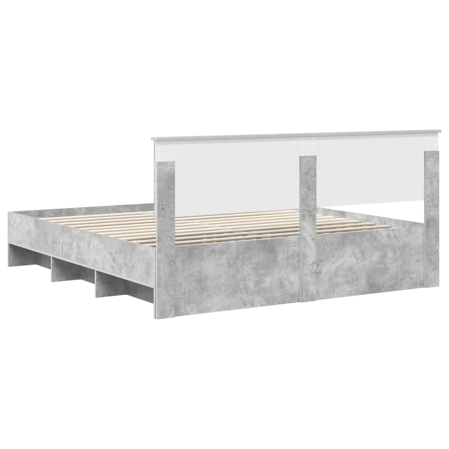 vidaXL Bed Frame Concrete Grey 180 x 200 cm Engineered Wood