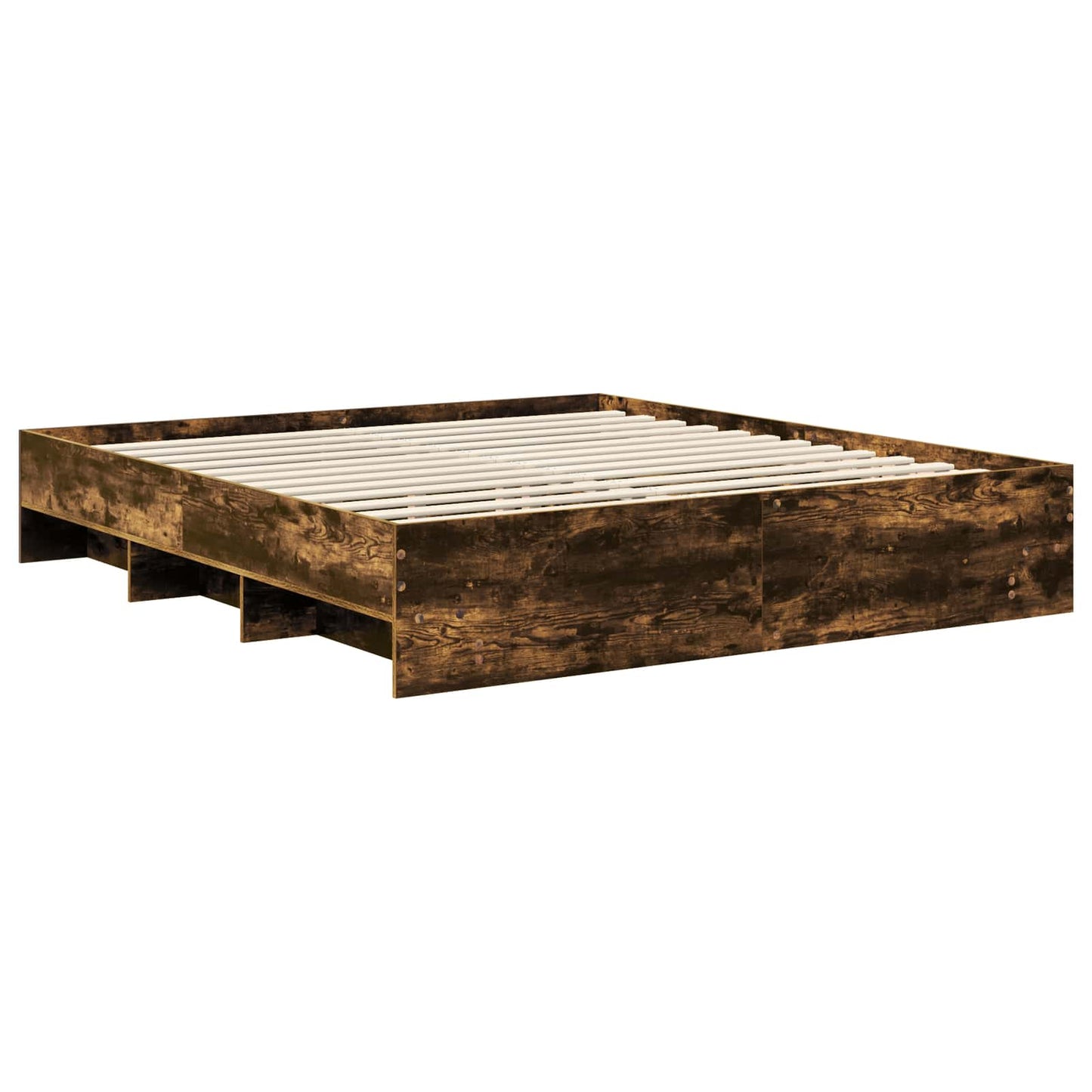 vidaXL Bed Frame Smoked Oak 180 x 200 cm Engineered Wood